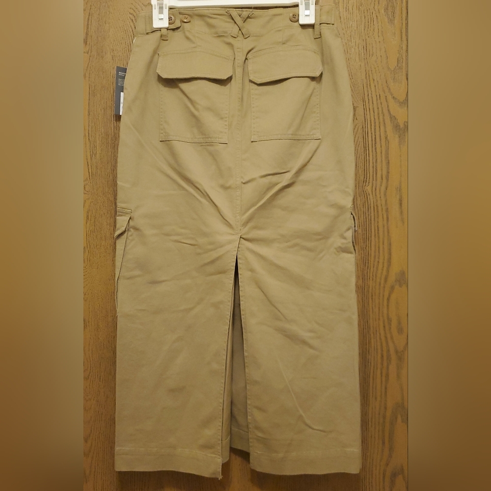 UNIVERSAL THREAD Tan Cargo Midi Skirt NWT Size: 4 - Picture 3 of 11